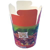 Boîte à nouilles jetable de 16 oz, boîte à doner à emporter, impression de logo personnalisée, matériau en papier kraft recyclable, prix de gros
