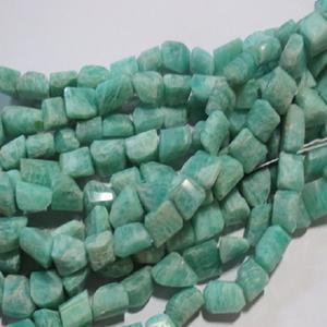 Nugget de amazonita de alta calidad, piedra preciosa facetada perforada, cadena completa, collar curativo de cristal de piedra natural, mayorista - Product Image 4