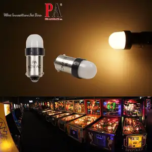 PA Pinball LED ampul 2 SMD 2835 Ba9s #44 #47 T4W 1445 kama LED renkli oyun makine ışık 6.3v AC/DC