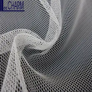 LCSH517 50D Taiwan 100% Polyester Hexagon Weben Moskito Net Mesh Stoff