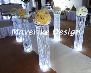 Centerpieces for Wedding Floor Vases <b>Tall</b> Flower Vase Crystal Flowers Stand for Party <b>Tables</b> Wedding Decorations - Product Image 3