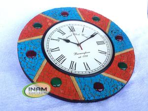 Meilleure horloge murale design décorative faite à la main d'INAM Look antique avec affichage à quartz et motivation à l'aiguille traditionnelle - Product Image 4