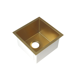 Usine directe Nano titane plaqué évier de cuisine à bol unique JKY 13 "X13" X9 "15" X15 "X9" passoire carrée en acier inoxydable un - Product Image 1