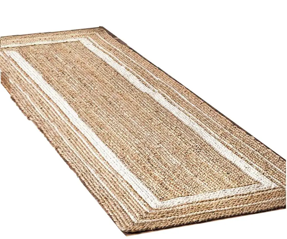 Eccellente materiale cotone canapa iuta tappeti tappeti e stuoie di canapa stile hotel soggiorno stuoie con lavabile