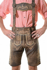 2026 Nueva llegada: Cómodos pantalones cortos tradicionales bávaros alemanes de cuero encerado industrial de la marca ISONZ - Product Image 3