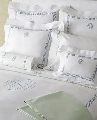 Monogram刺繍Border Bed Linens