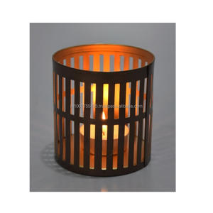 Stylish Handmade Metal Tabletop <b>Tealight</b> Votive <b>Holder</b> (7x7x8 Cm) for Home & Wedding Festive Christmas Decoration and Gifting - Product Image 1