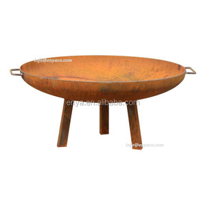 Brasero-Plancha de acero al carbono para uso en exteriores, Bol de 80cm con cañas y cañas, color negro - Product Image 2