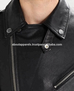 Nueva Chaqueta de Motociclista de Piel de Oveja Genuina para Hombre, Estilo Personalizado, Económica, al por Mayor, Ecológica y Resistente al Viento - Product Image 6