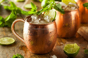 24 oz Ceramic Cup with Pure Copper Handle <b>Plain</b> Copper Design Premium Ceramic Cups - Product Image 3