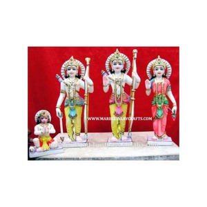 Lord Ram Darbar Marble Statue for Pooja Ghar Home Temple - Product Image 1