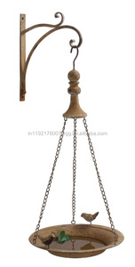 เครื่องให้อาหารนกทองแดง ดูโบราณ ดีไซน์หรูหรา เครื่องให้อาหารนกพร้อมถาดโลหะ ในราคาถูก - Product Image 4