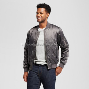 Chaqueta Bomber negra lisa de nailon personalizada, ropa informal elegante con técnica bordada, nuevo estilo de talla grande para el invierno - Product Image 3