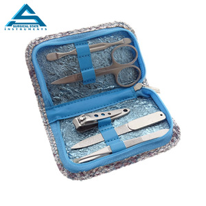 Venta al por mayor de alta calidad de tamaño personalizado 5 uds kits de cuidado de uñas de uso doméstico-Pinzas de belleza de Acero Inoxidable base de instrumentos quirúrgicos - Product Image 1