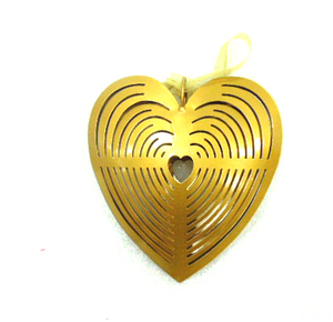Ornamento decorativo colgante de Navidad, adorno de Metal en forma de corazón - Product Image 4