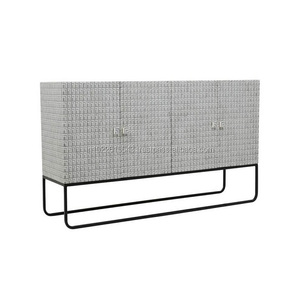 Mueble de TV de altura ajustable con incrustaciones de hueso elegante y moderno, muebles orientales, muebles de sala de estar para oficina en casa - Product Image 4