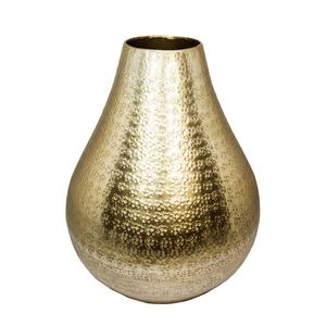 Vase à fleurs décoratif rond, imprimé pierre, Texture martelée et laiton Antique - Product Image 1