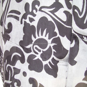 100% <b>Silk</b> Winter <b>Scarf</b> Black and White Printed Plain Style Long Length Elegant Design - Product Image 3