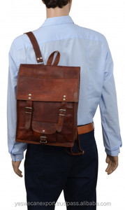 Mochila para Portátil Geométrica de Cuero Genuino Vintage, Hecha a Mano, Marrón, Unisex, Tamaño Personalizado, Ligera, para Estudiantes y Trabajo - Product Image 4