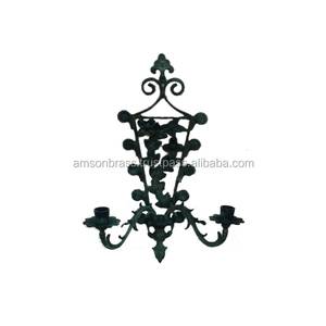 Support mural traditionnel marocain, porte-bougie en laiton métallique - Product Image 4