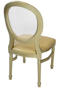 Chaise Louis à dossier transparent, noir - Product Image 3