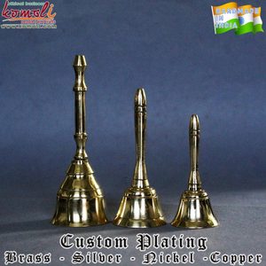 Campana de vaca de latón y cobre chapada personalizada, acento de decoración del hogar indio hecho a mano, diseño étnico tradicional - Product Image 5