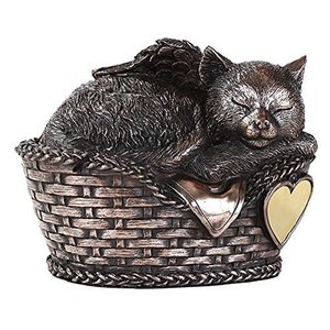 High Quality American Style Metal Pet <b>Cat</b> <b>Urn</b> with Basket by Brassworld India - Product Image 1