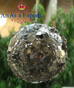 Vente en gros de boules de Noël transparentes décoratives faites à la main bon marché - Product Image 2