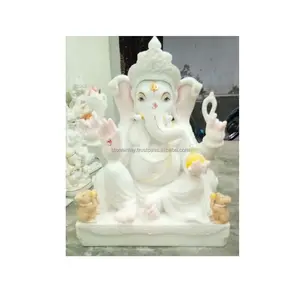 Đá Cẩm Thạch Hindu Thần Ganesha Ji Điêu Khắc
