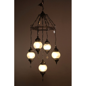 Candelabros ahorradores de energía nativos turcos tradicionales de diseño otomano especial con 5 vasos - Product Image 1