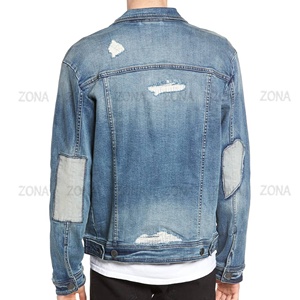 Vêtements d'extérieur Design personnalisé 100% coton Jean pour hommes Vestes en jean Denim Dip Dye Denim lavé Hommes Coton Jean Street Wear Vestes d'hiver - Product Image 6