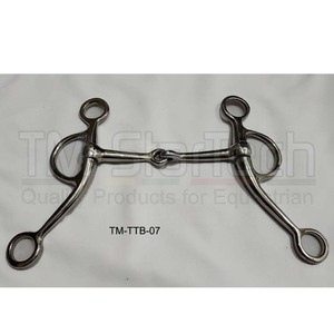 บิตม้าสแตนเลสคุณภาพสูง รุ่น TM-TTB-07 ยี่ห้อ TM STAR Tom Thumb พร้อมโลโก้สั่งทำ ทนทาน เหมาะสำหรับการขี่ม้าแบบตะวันตก การแข่งขัน และใช้ในคอกม้า - Product Image 1