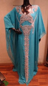 Abaya — kaftan papillon turc, en viscose, style arabe, cou double épaisseur, doublure en satin, vente en gros - Product Image 2