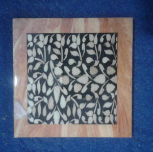 Posavasos con incrustaciones de madera y hueso Artesanía en forma cuadrada de alta calidad con diseño de flores a bajo precio personalizado - Product Image 3