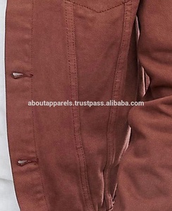 Vestes en jean douces bleu foncé délavées sur mesure en gros pour hommes 2026 - Product Image 4