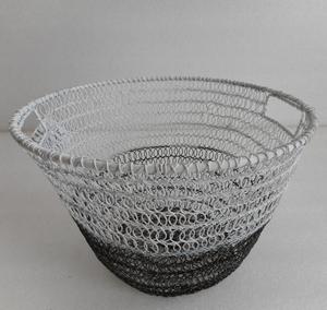 Panier à couverts rectangulaire en fil de fer noir et blanc pour la cuisine Panier de rangement en treillis métallique personnalisé pour articles de cuisine - Product Image 6