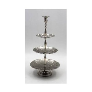 Soporte de acero pulido para decoración de tartas, accesorio decorativo de lujo de 3 niveles para decoración de bodas y fiestas - Product Image 1