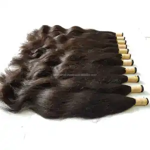 Cabelo de virgem natural indiana de alta qualidade