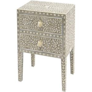 Modern Bone Inlay Living Room Bed <b>Side</b> <b>Drawers</b> with 2 <b>Drawers</b> - Product Image 1