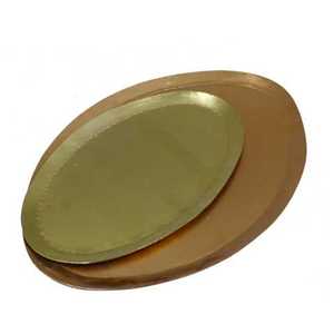 Nuevo diseño Oval brillante latón bandeja conjunto - Product Image 1