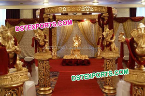 Harusi Mandap boda fibra tallada elegante Mandap tendencia diferentes diseños boda Mandaps fabricante DST exportaciones Australia - Product Image 6