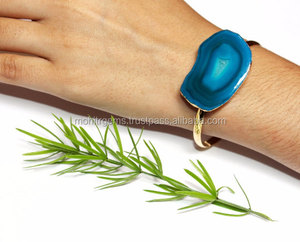 กำไลข้อมืออี-เพลททำด้วยมือของผู้หญิงมีเสน่ห์แฟชั่นชิ้นหินอาเกตสวยสำหรับสไตล์และแฟชั่น - Product Image 5