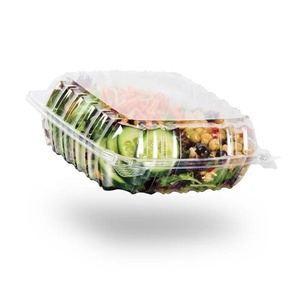9 inch clamshell packaging food container disposable plastic for salad