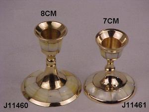 เชิงเทียนทองเหลืองโมเสคพร้อมกระจกขัดเงาตกแต่งบ้านเชิงเทียนคริสต์มาส - Product Image 6