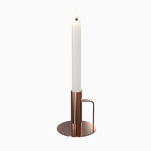 Bougeoir Antique en cuivre, porte-bougie, décoration de noël et de la maison - Product Image 1