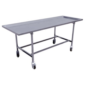 Mesa de disección de operación veterinaria, mesa de embalsamamiento de acero inoxidable 304, mesa de autopsia ajustable para animales de compañía europeos - Product Image 1
