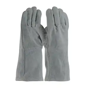 Leather Industrial Heavy Duty Spark Resistant Welding Gloves Leather Importers Wholesale Welding Cow Split Welding gloves