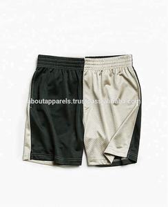 Pantalones cortos de gimnasio con bolsillos y cremallera, malla elástica para correr - Product Image 3