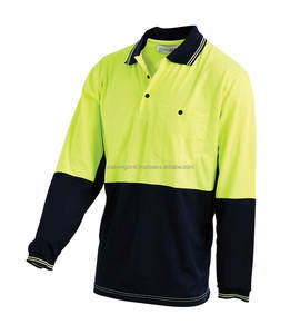 Polo amarillo de alta visibilidad, camisetas de seguridad para todo tipo de clima, ropa de trabajo de manga larga, uniforme, fabricante de camisa, venta al por mayor - Product Image 6