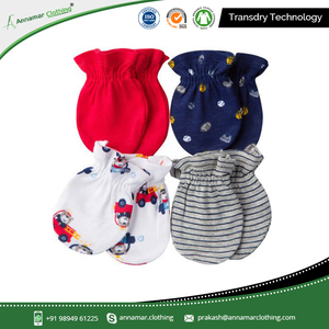 Newborn Wholesale Soft Comfortable 100% Cotton Baby Mittens - Product Image 2